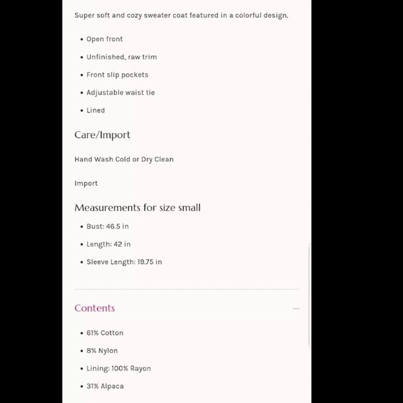 Free People Chesterfield Sweater Coat XS - Picture 16 of 16